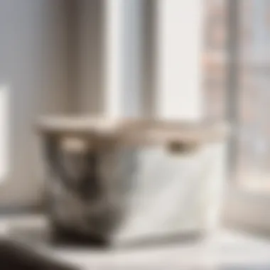 Minimalist Marble Print Storage Basket Minimalist Marble Print Storage Basket