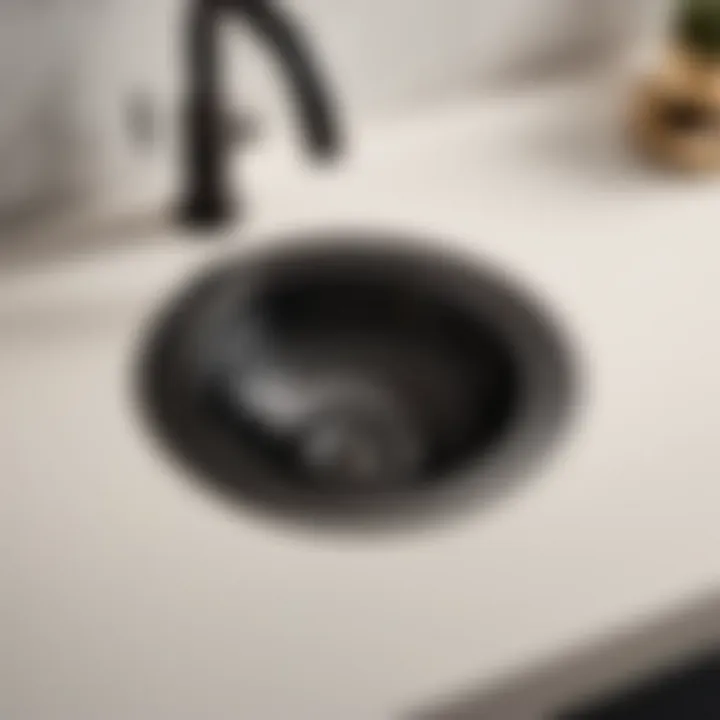 Minimalist Matte Black Pop-Up Drain with Overflow