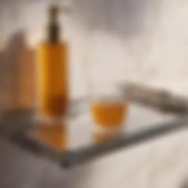 Contemporary Metal Large Bathroom Tray Minimalist Metal Large Bathroom Tray