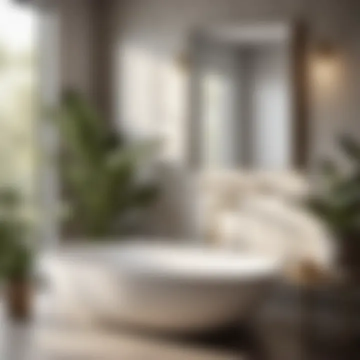 Minimalist Neutral Bathroom with Plant Accents