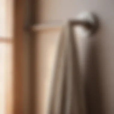 Minimalist rope towel hanger concept