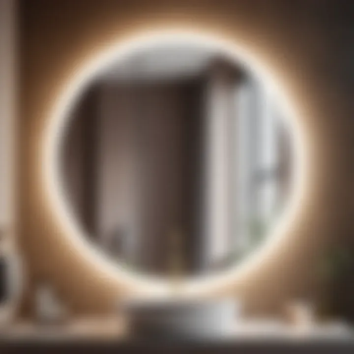 Minimalist Round Bathroom Mirror