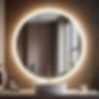 Chic Round Mirror Style Minimalist Round Bathroom Mirror