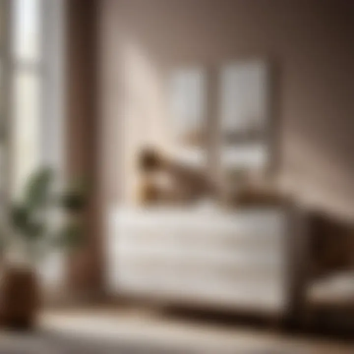 Minimalist Scandinavian Style Dresser in Serene Bedroom Environment