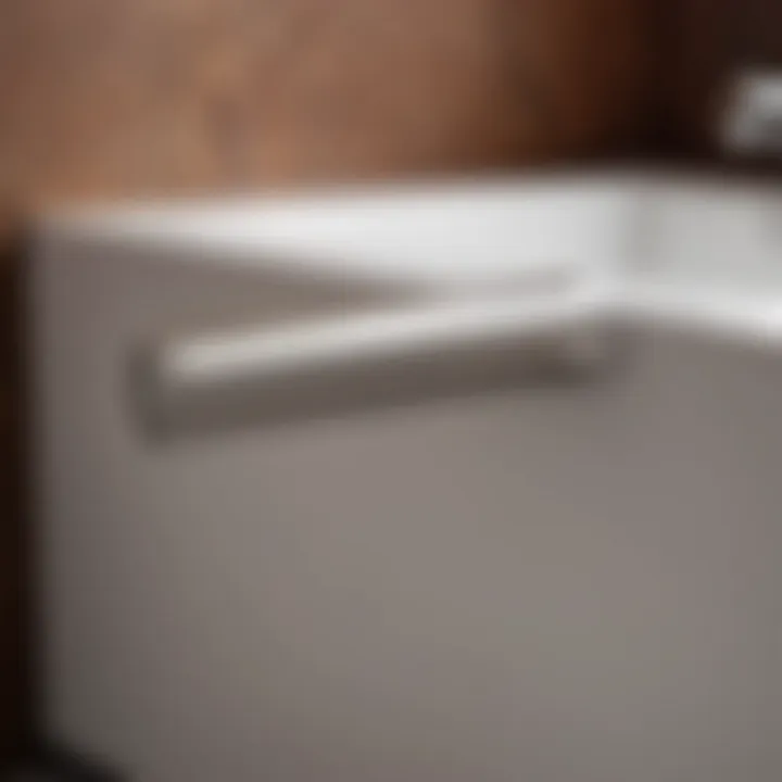 Sleek Minimalist Grab Bar Design Minimalist grab bar for seamless integration