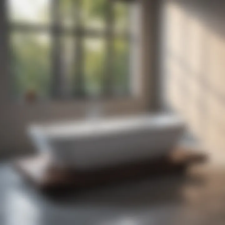 Minimalist and sleek acrylic bathtub tray design