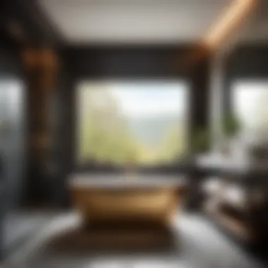 Sleek Cast Iron Soaker Bathtub in Modern Spa-Style Bathroom Minimalist and sleek cast iron soaker bathtub in modern spa-style bathroom