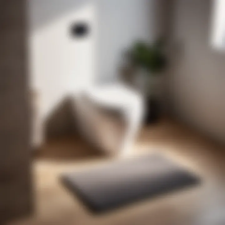 Modern Minimalism Minimalist toilet seat cover and rug bathroom set in a modern bathroom