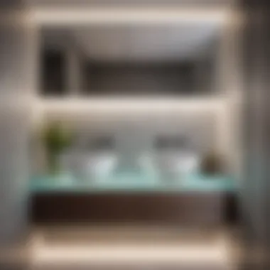 Minimalist Vanity with Glass Countertop