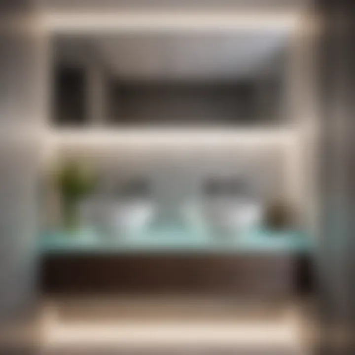 Minimalist Vanity with Glass Countertop