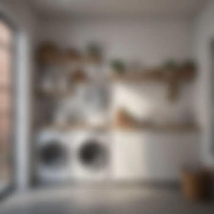 Minimalist Wall-Mounted Shelving Unit for Laundry Room