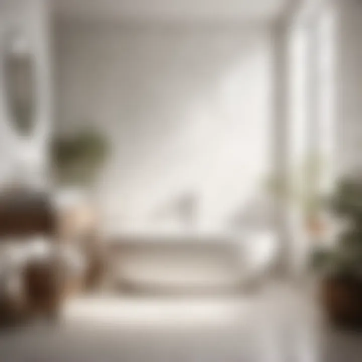 Minimalist White Bathroom Tile Panel