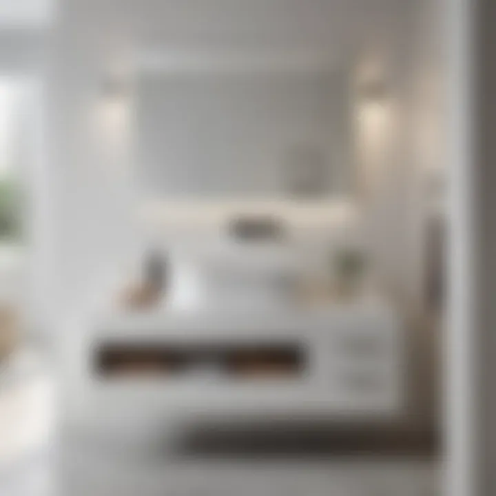 Minimalist 22-inch White Bathroom Vanity with Integrated Sink