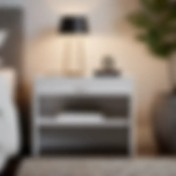 Contemporary White Nightstand Minimalist white nightstand with clean lines and contemporary appeal