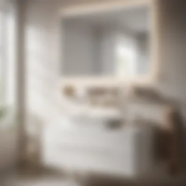 Effortless Simplicity in Bathroom Design Minimalist White Vanity Set with Integrated Sink