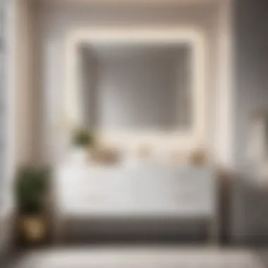 Chic White Vanity with Clean Lines Minimalist White Vanity Design