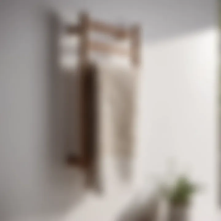 Minimalist Wooden Towel Rack Design