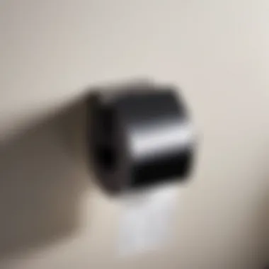 Minimalistic Black Square Toilet Paper Holder