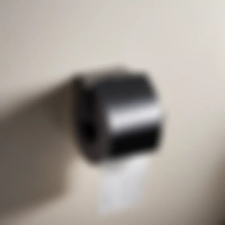 Minimalistic Black Square Toilet Paper Holder