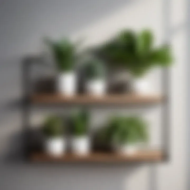 Minimalistic Plant Shelf Arrangement