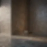 Textured Tile Combinations A beautifully arranged mix of textured bathroom tiles.