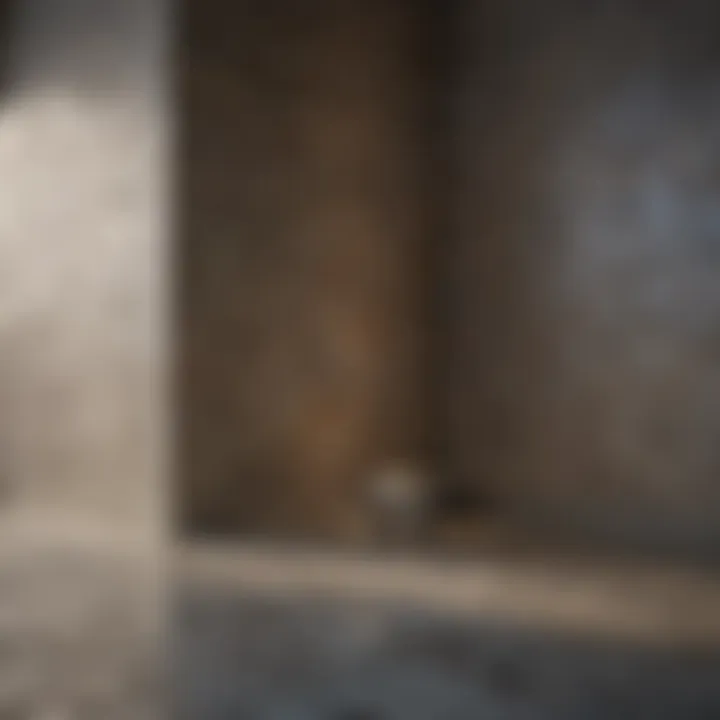 Textured Tile Combinations A beautifully arranged mix of textured bathroom tiles.