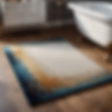Chic Soho Collection Bathroom Rug with Modern Abstract Design