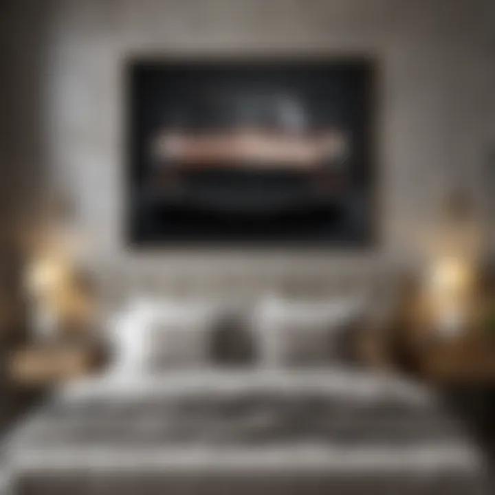Modern Abstract Print above Bed