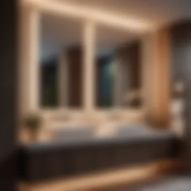 Modern Ambiance-Enhancing Lights Modern wide bathroom vanity lights enhancing ambiance