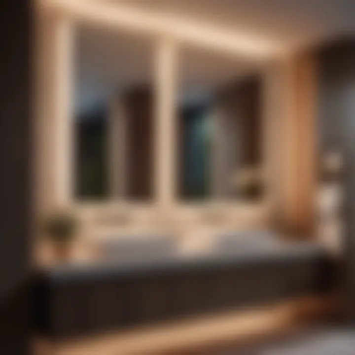 Modern Ambiance-Enhancing Lights Modern wide bathroom vanity lights enhancing ambiance