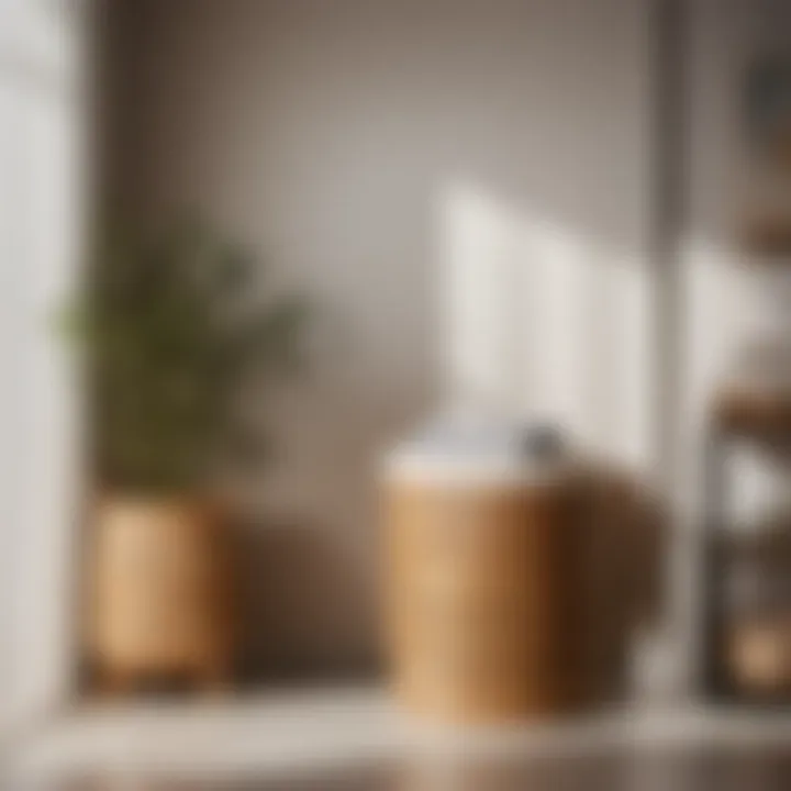 Bamboo Laundry Hamper in Modern Room