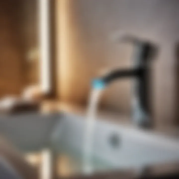 Sleek Modern Bath Faucet with Integrated LED Lighting