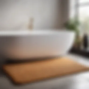 Modern Japanese bath mat with minimalist design