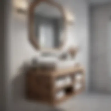 Modern bathroom basket organization