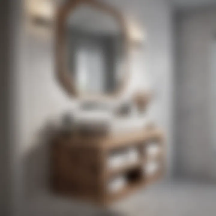 Modern bathroom basket organization