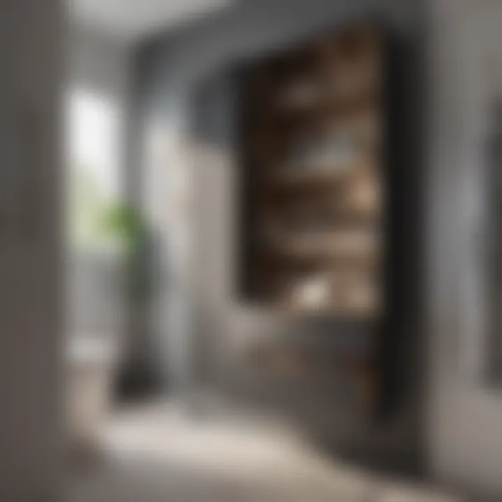 Modern 19-Inch Bathroom Cabinet with Hidden Storage