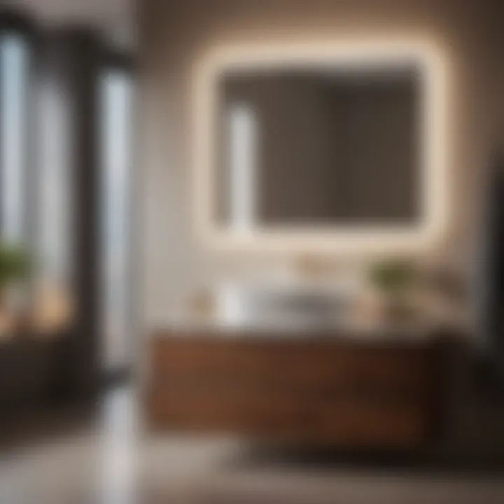 Illuminate Your Space with LED-Lit Cabinet Modern Bathroom Cabinet with LED Lighting