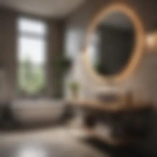 Contemporary Elegance in Bathroom Design Stylish modern bathroom featuring sleek fixtures and minimalistic design.