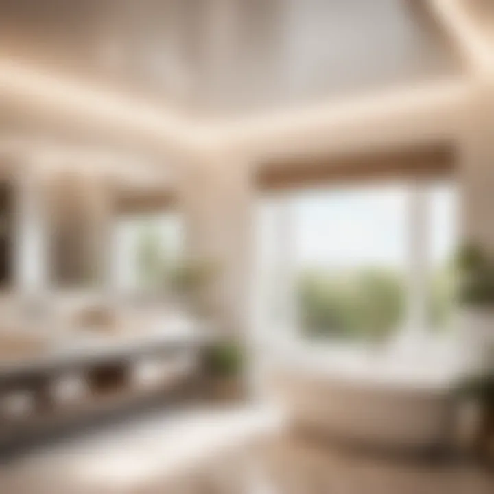 Enhance Your Space with Eggshell Finish Modern Bathroom with Eggshell Finish Ceiling