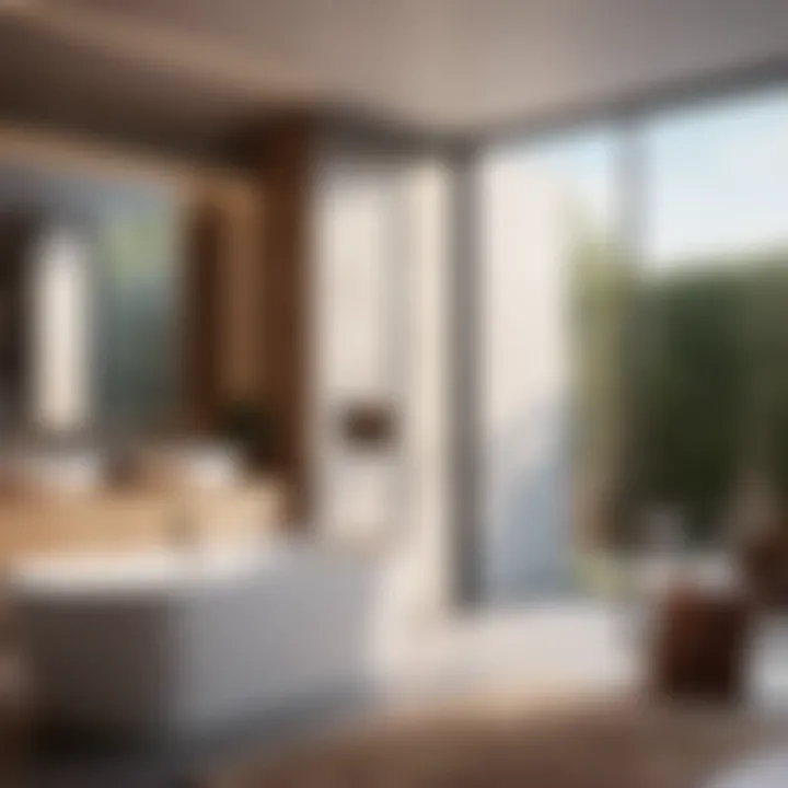 Sleek Integration of Bathroom and Bedroom Modern Bathroom Extension