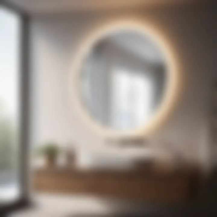 Modern 16 Inch Wide Bathroom Mirror with Minimalist Frame Design