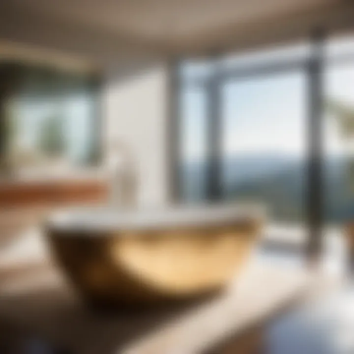 Modern bathroom with newly refinished bathtub