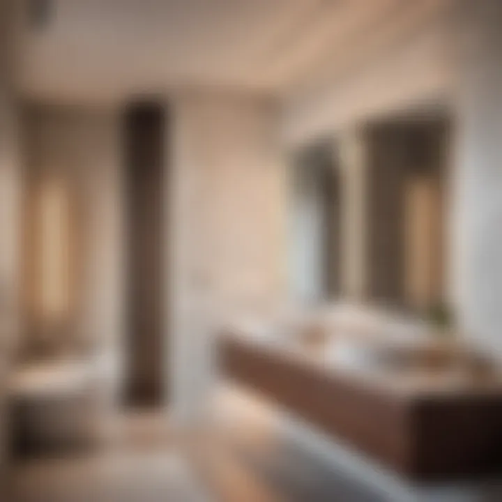 Minimalist and sleek vanity sconces enhancing a modern bathroom design