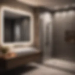 A modern bathroom with a ventilation fan