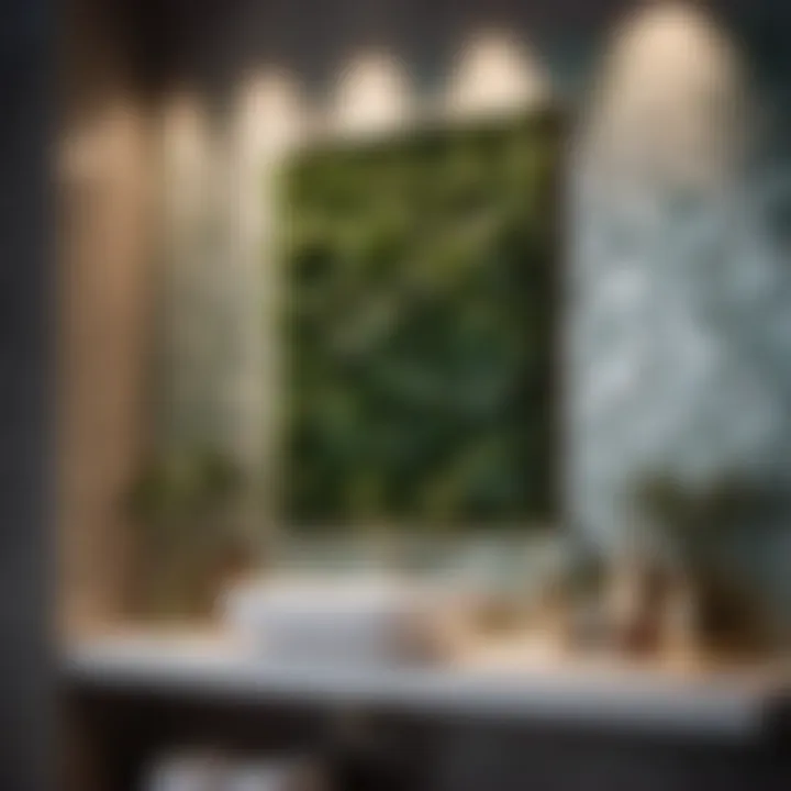 Botanical theme modern bathroom wall tiles