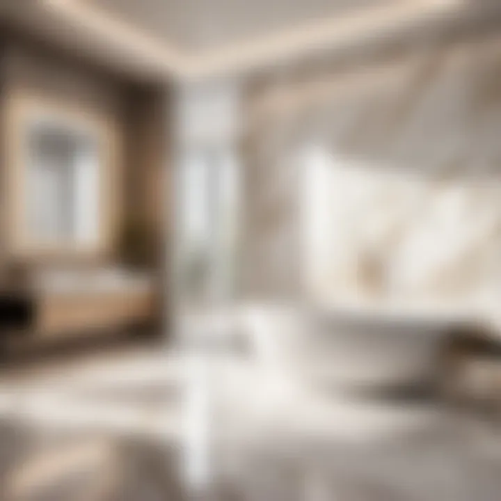 Marble-inspired modern bathroom wall tiles