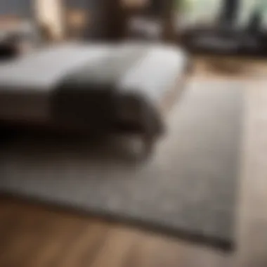 Modern Bedroom Door Rug in Geometric Design