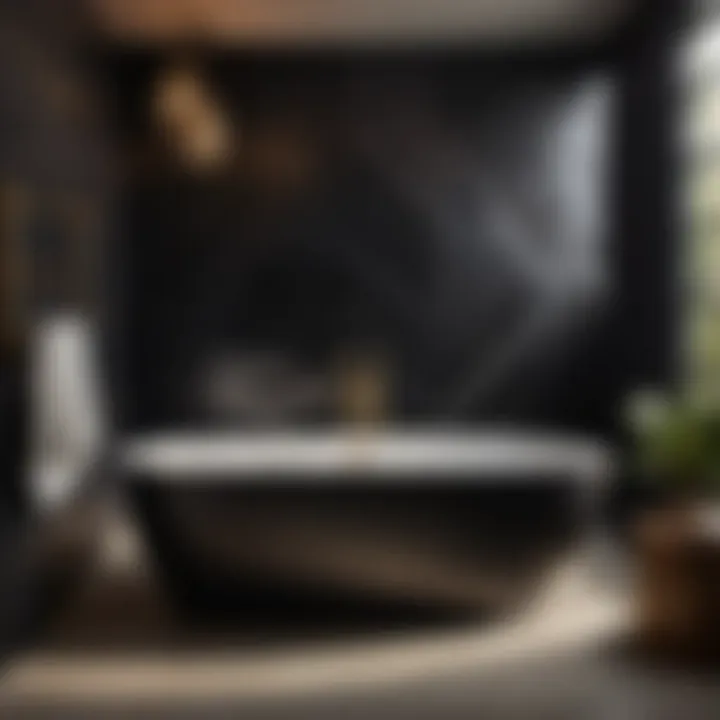 Modern Kohler Luxstone Bath Wall in Sleek Black