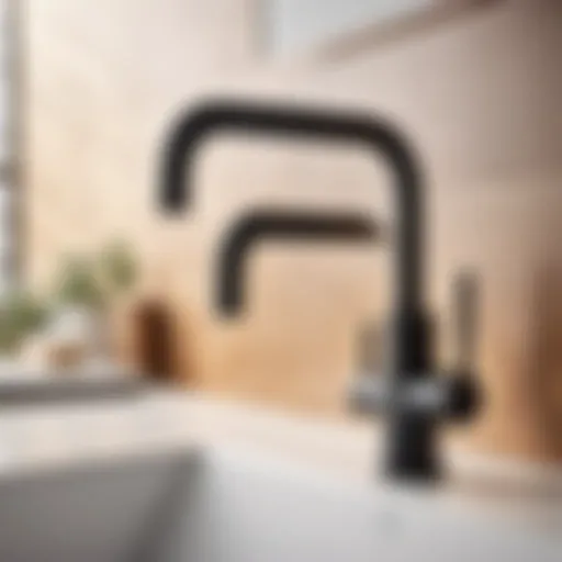 Modern Black Matte Faucet for Laundry Room Sink