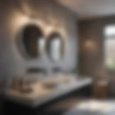 Sleek Vanity Lighting Modern black vanity light fixture in a minimalist bathroom